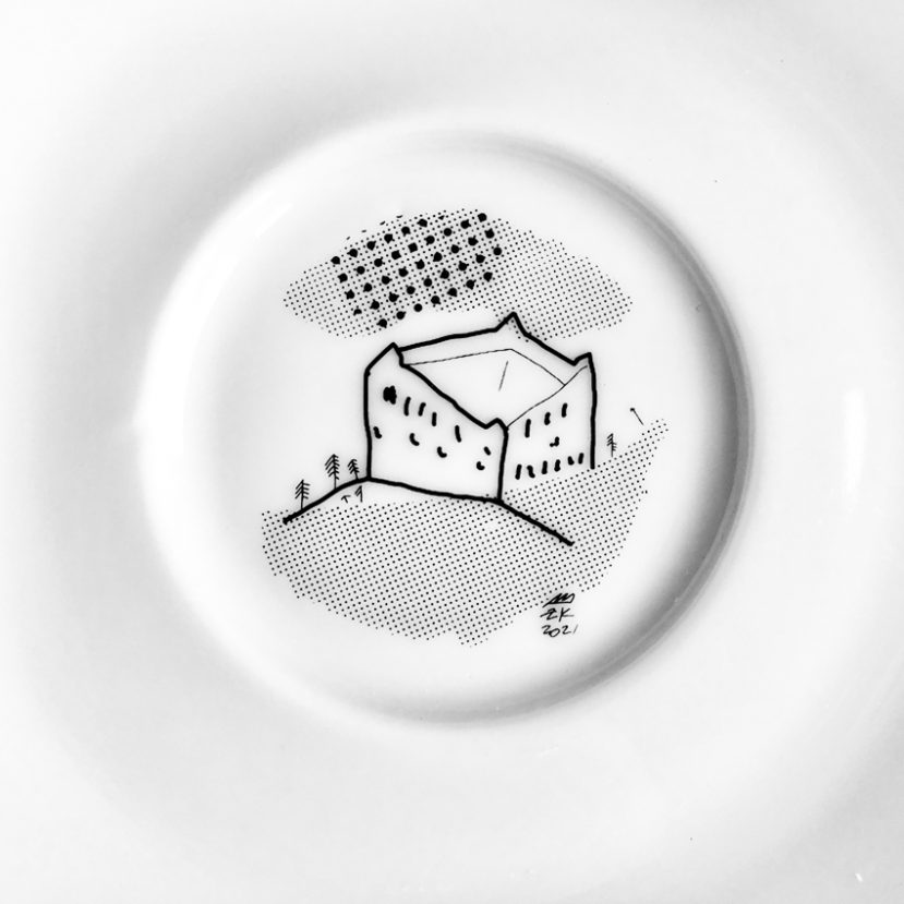 Ilustrácia Bratislavy - porcelánová šálka 2